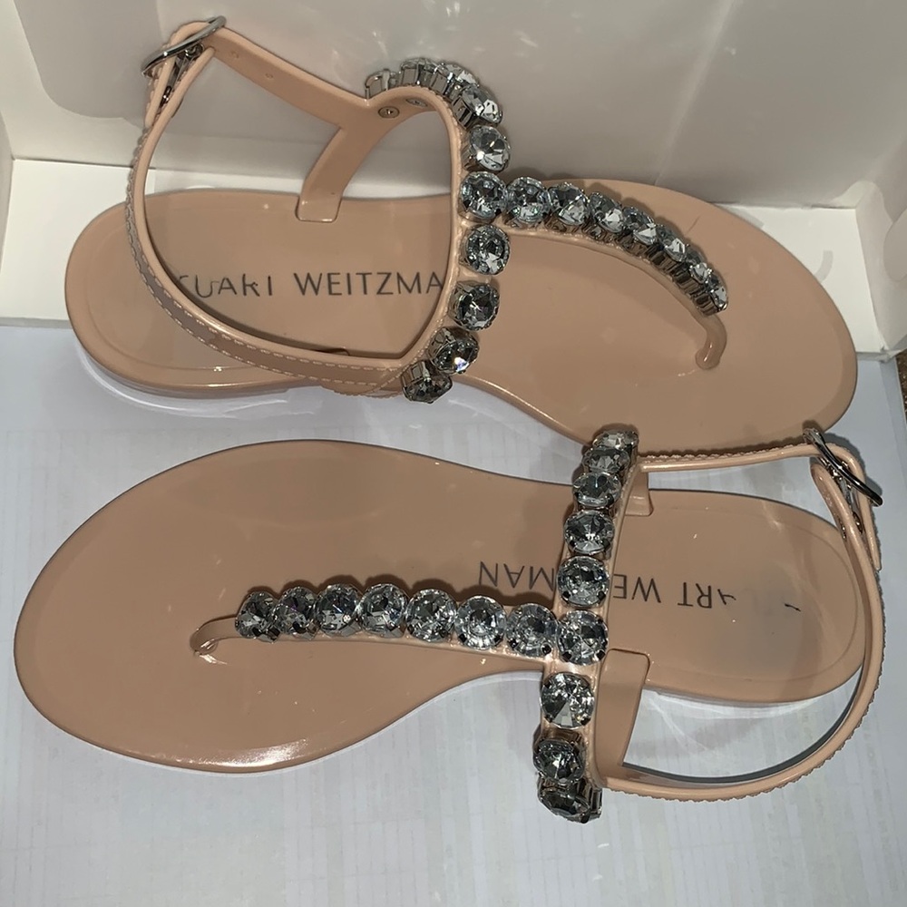 Stuart Weitzman Crystal Jelly Sandal